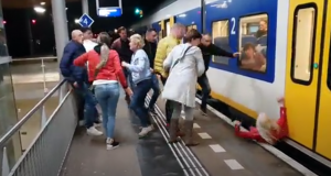 Vechtpartij op het station…